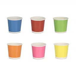 e kysa 6 Pcs Green & Red Disposable Paper Cups-4