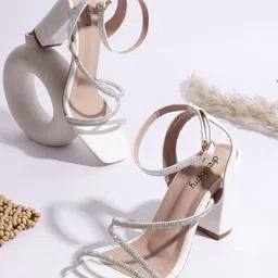 DressBerry Women Embellished Party Strappy Block Sandals-14