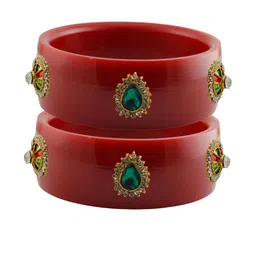 Vidhya Kangan Red Plastic Bangles-image-93