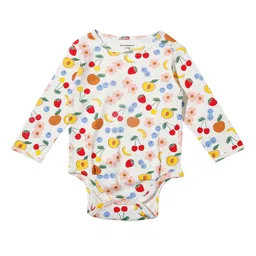 My Milestones Infant Girls Printed Cotton Bodysuit-80