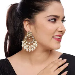 R A Enterprises Women White Earrings-37