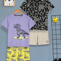 HELLCAT Boys Printed T-shirt with Shorts-image-100