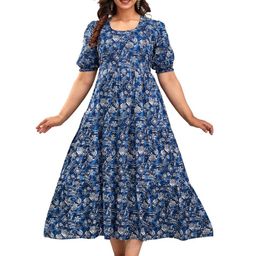 KALINI Women Floral Printed Maternity Anarkali Kurta-image-107
