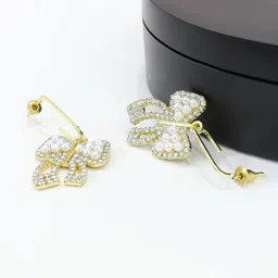KRENOZ Alloy Gold-Plated Rhinestone Antique Contemporary Drop Earrings-53