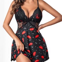 GuSo Shopee Women Red Net Baby Dolls-image-49