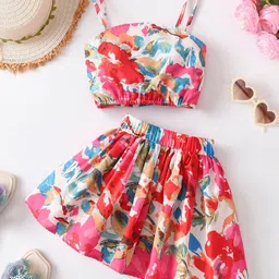 INCLUD Girls Printed Top with Skirt-picture-39
