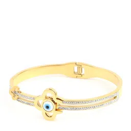 Priyaasi Women Brass Gold-Plated Evil Eye Cuff Bracelet-32