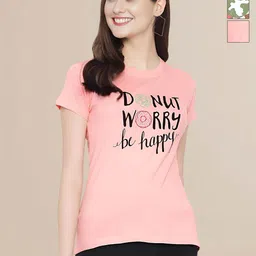 Mast & Harbour Women Typography 3 Printed Applique T-shirt-picture-21