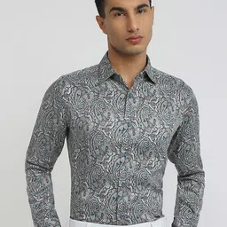 Raymond Printed Semicutaway Formal Shirt-image-53