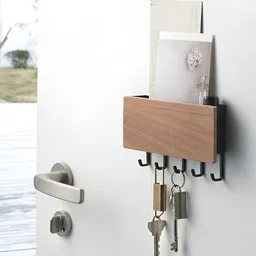 Arhat Organizers Brown & Black Wooden 4 to 6 Hooks Key Holder-image-21