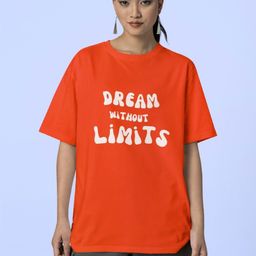 Reifica Women Typography Printed Drop-Shoulder Sleeves Applique T-shirt-image-56
