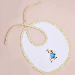 THE BABY TRUNK Infant Organic Cotton Peter Rabbit Yellow Bib-picture-5