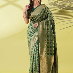 VILLAGIUS Woven Design Zari Kanjeevaram Saree-image-97