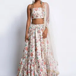 Payal Singhal Printed Lehenga & Blouse With Dupatta-picture-31