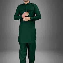trustous Men Regular Pure Cotton Kurta with Salwar-6