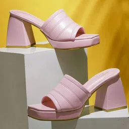 JM Looks Women's Block Heeled Sandal Shoes Stylish Comfortable Trendy-11