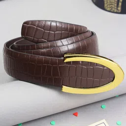 PELUCHE Men Textured Leather Formal Belt-image-90