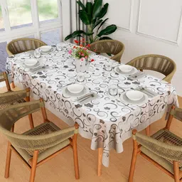 Aura Brown 3D Spiral Printed Waterproof 6-Seater Rectangle 1.52 m x 2.3 m PVC Table Cover-10