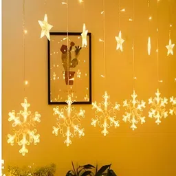KAVYARA Warm White Snowflake Shape String Lights image 2
