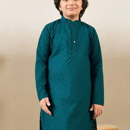 YK Boys Cotton Embroidered Chikankari Kurta-39