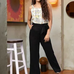Pannkh Printed Basic Jumpsuit-image-4