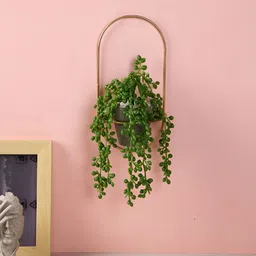 Myntra Elegant Homes White & Yellow Arched Elegance Wall Planter-7