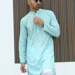 KRAFT INDIA Men Ethnic Motifs Printed Daily Straight Kurta-47