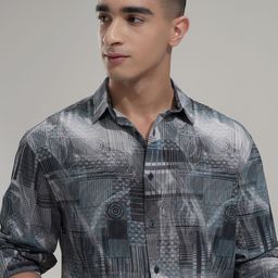 HIGHLANDER Men Comfort Opaque Printed Casual Shirt-picture-18