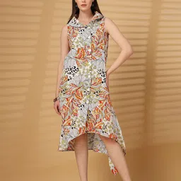 Rue Collection Print Crepe Fit & Flare Dress-image-63