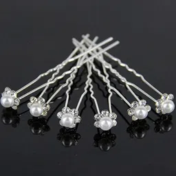 YouBella Set Of 6 Silver-PlatedHair Accessories-30