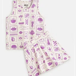 You Got Plan B Girls Printed Pure Cotton Clothing Set-image-79