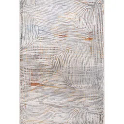 Sapana Carpet-Mats Grey & White Abstract No Shredding Carpet image 5