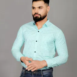 BUSCOTT Striped Spread Collar Cotton Shirt-picture-8