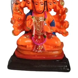 APNA KANHA Panchmukhi Hanuman Ji Car Dashboard Statue Decorative Showpiece - 11 cm-image-82