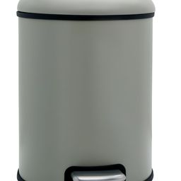 Pano Beige & Black Stainless Steel Pedal Dustbin With Lid-picture-57