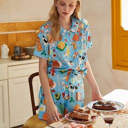 JC Collection Women Graphic Printed Short Sleeves Night suit-image-99