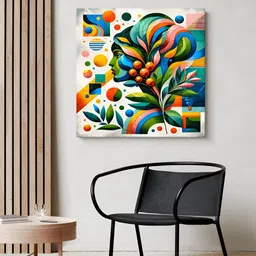 999Store White & Green 1 Piece Wood Other Wall Paintings-54