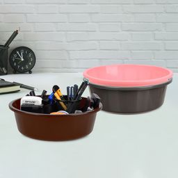 Kuber Industries Grey & Black 3 Pieces Regular Desk Organisers 6L Each-49