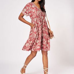 Marigold Lane Floral Print A-Line Dress-image-80
