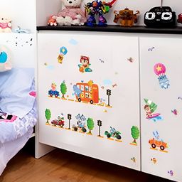Jaamso Royals White & Green Printed Self Adhesive Peel & Stick Wall Sticker-picture-47
