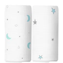 The White Cradle Infants Set Of 2 Printed Swaddles-21