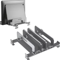 Ofifo Multi Devices Desk Holder For Laptop Tablet Phone Stainless Steel Desk Stand Adjustable Silver Laptop Stand-image-46