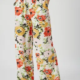 Mystere Paris Women Floral Printed Cotton Lounge Pants-image-41