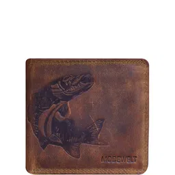 Modewelt Men Textured Leather Two Fold Wallet image 2