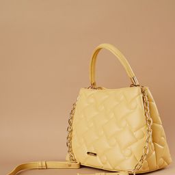 Ginger by Lifestyle PU Structured Handheld Bag with Quilted image 4