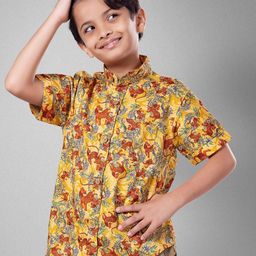 Tura Turi Boys Floral Opaque Printed Casual Shirt-image-30