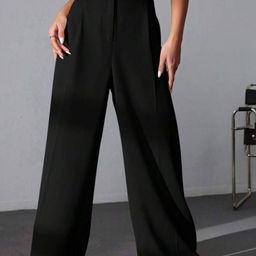 Next One Women Smart High-Rise Stretchable Easy Wash Loose Fit Parallel Trousers-picture-13