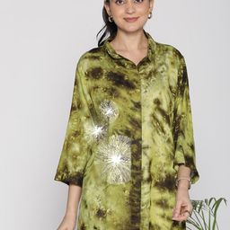 LetsDressUp Women Tie and Dye Shirt Style Longline Top-image-106