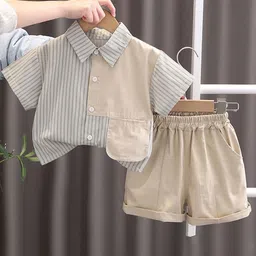 StyleCast x Revolte Boys Striped Shirt With Shorts-image-62