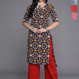 Anouk Rustic Selection Of 4 Ethnic Motifs Printed Straight Kurtas-image-41